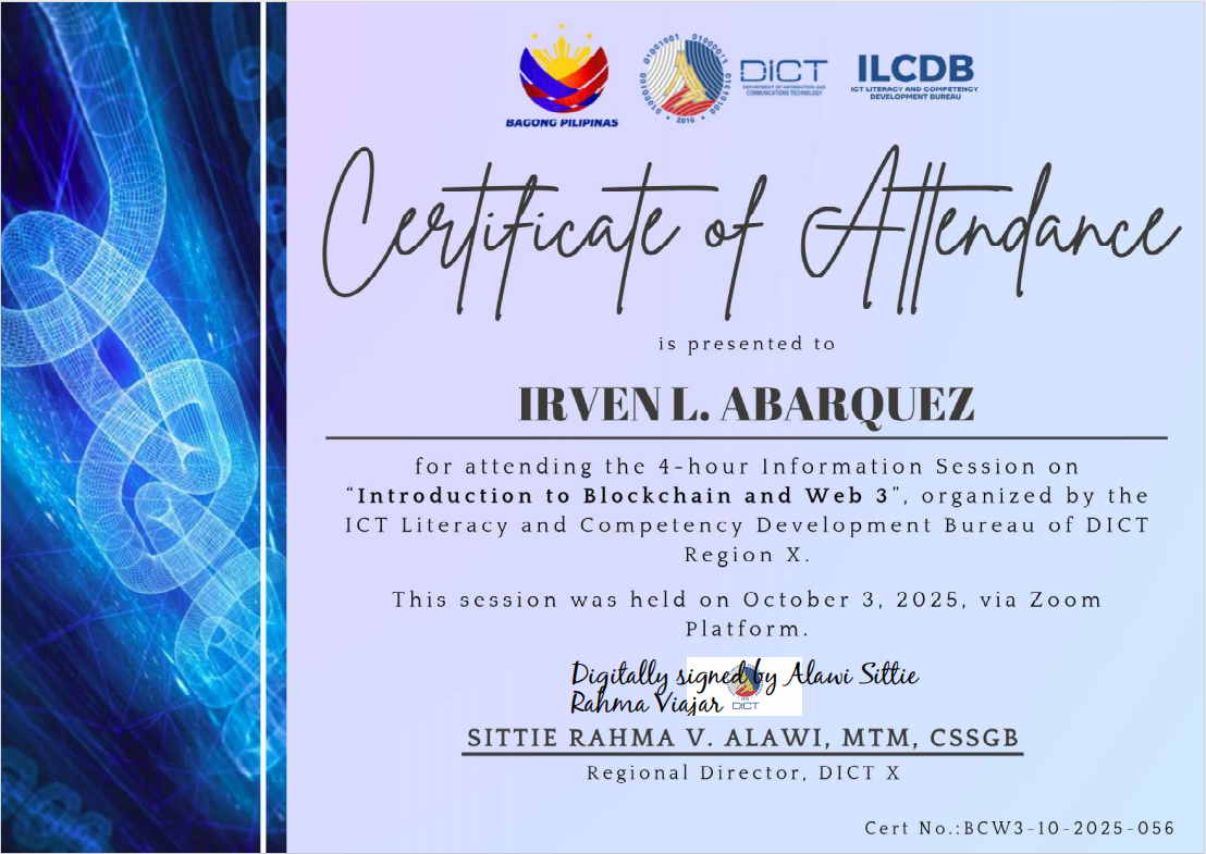 Certificate 3